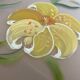 Opaline pendant light hand painted and signed