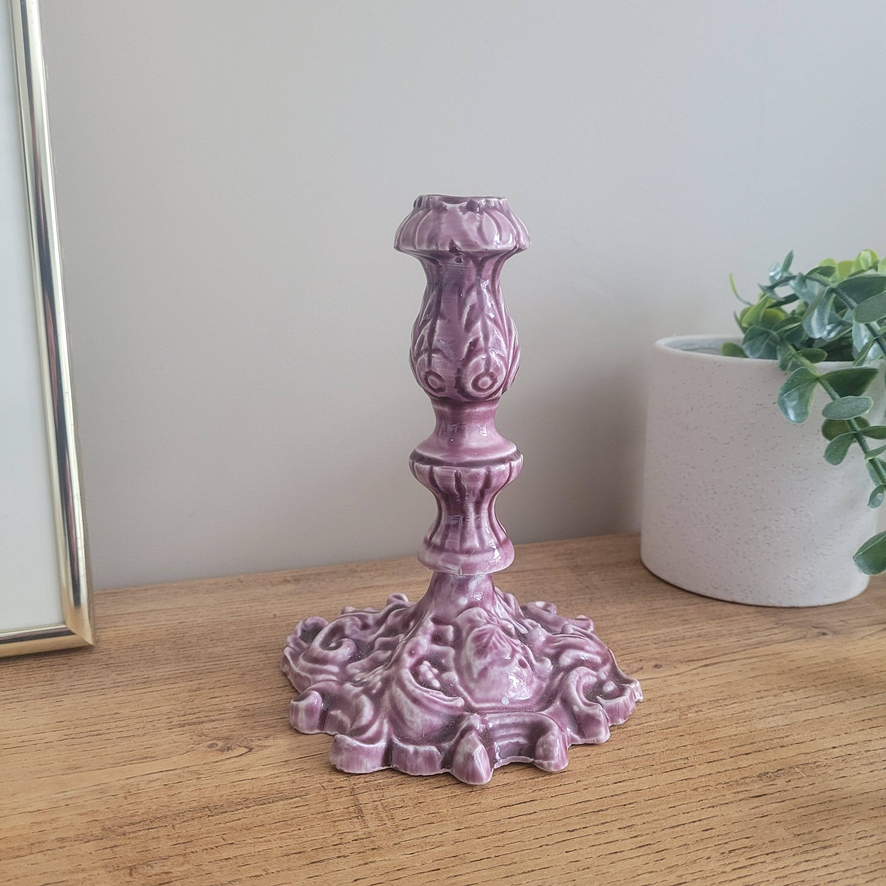 La Redoute x Selency ceramic candle holder 09 mauve