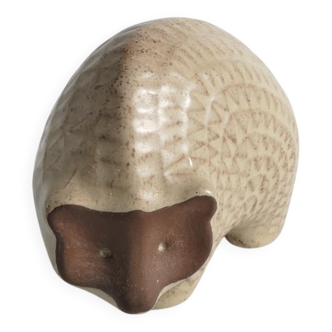 Scandinavian Modern zigzag patterned Earthenware Hedgehog, 1960s