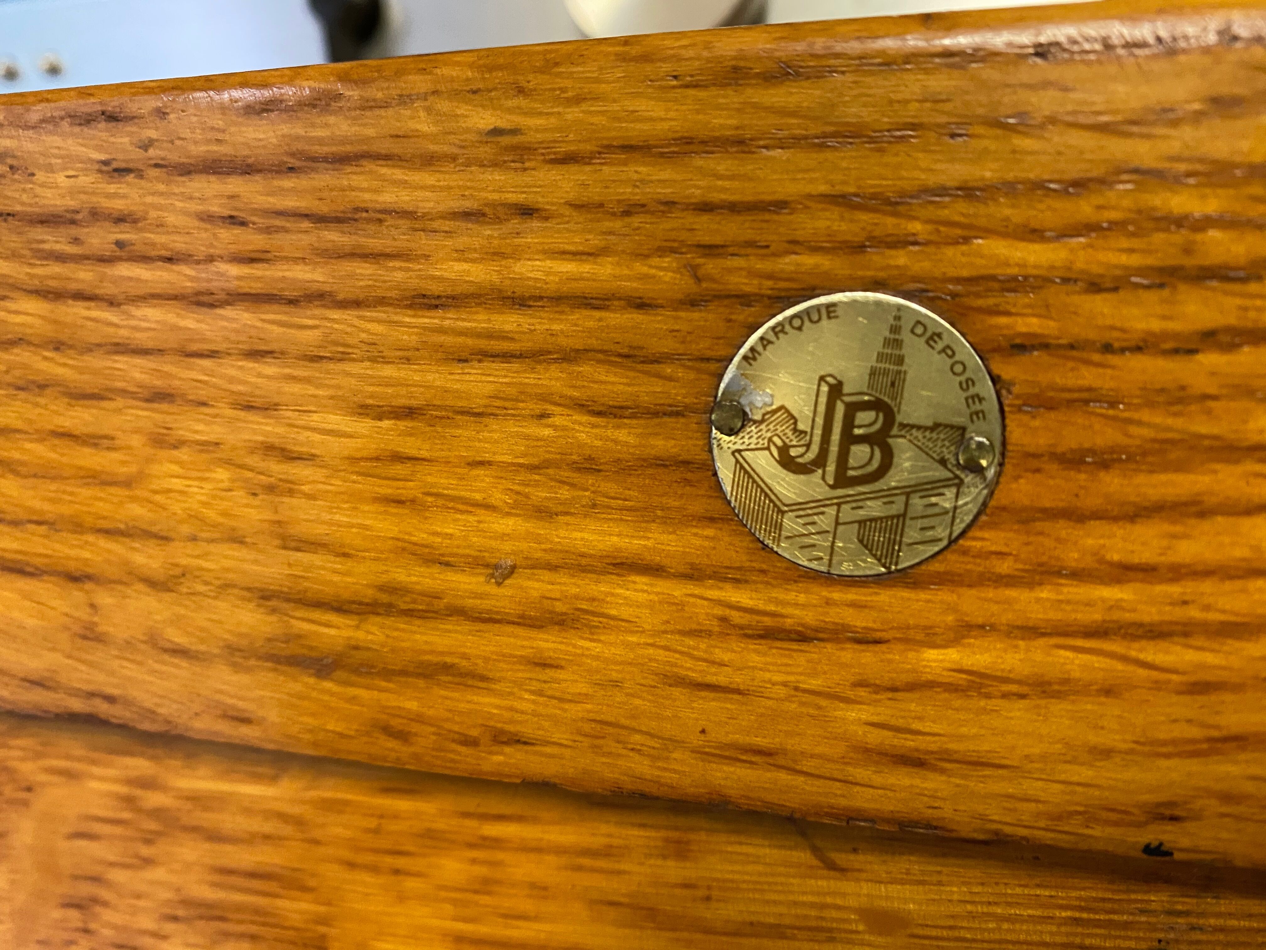 Industrial furniture notary binder with vintage j-b curtain 1960s