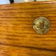 Industrial furniture notary binder with vintage j-b curtain 1960s