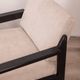 Pair of vintage 80's armchairs in wood and fabric italian design