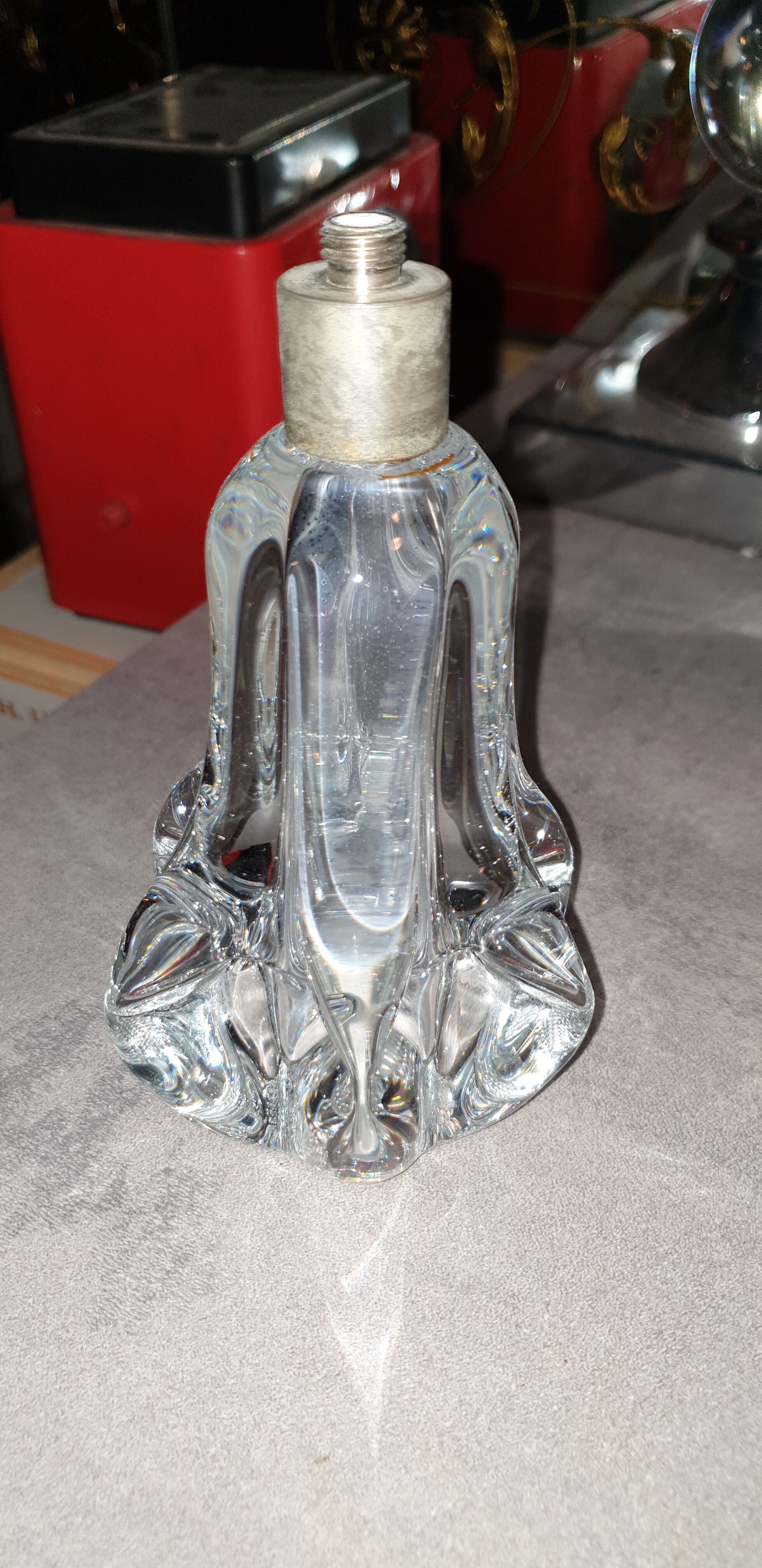 Vintage crystal lamp stand