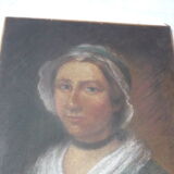 Portrait pastel woman maroufle on canvas early 19th century