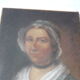 Portrait pastel woman maroufle on canvas early 19th century