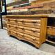 Vintage double chest of drawers in solid pine - 6 drawers - 1970s