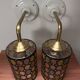Paire d’appliques murales en verre vitrail