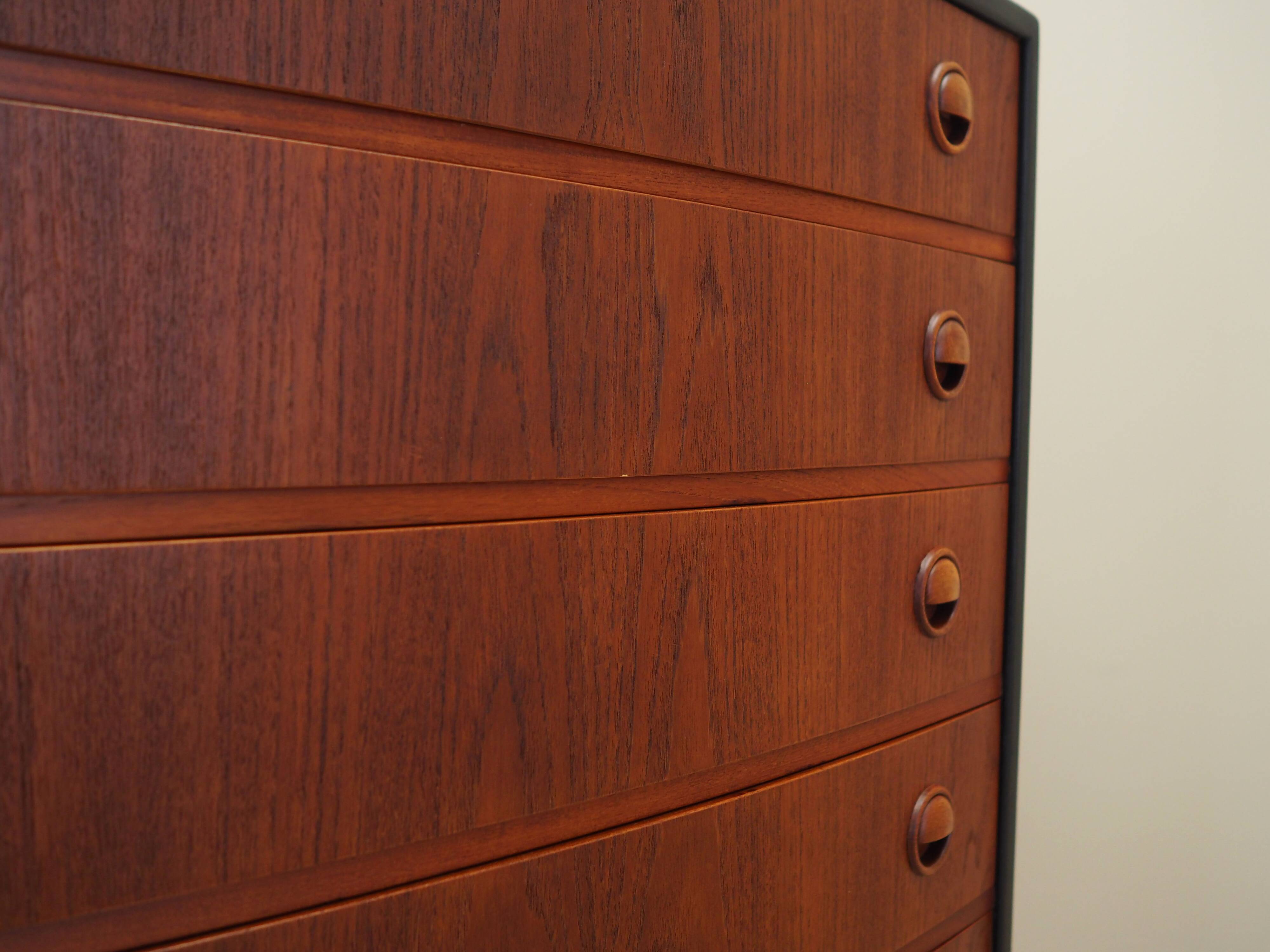 Teak chest of drawers, Danish design, 1960s, designer: Kai Kristiansen, man