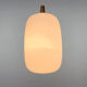 Lampe suspendue en bois et verre des années 1960 par ULUV, Tchécoslovaquie, marquée par le fabricant