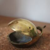 Brass whale ashtray