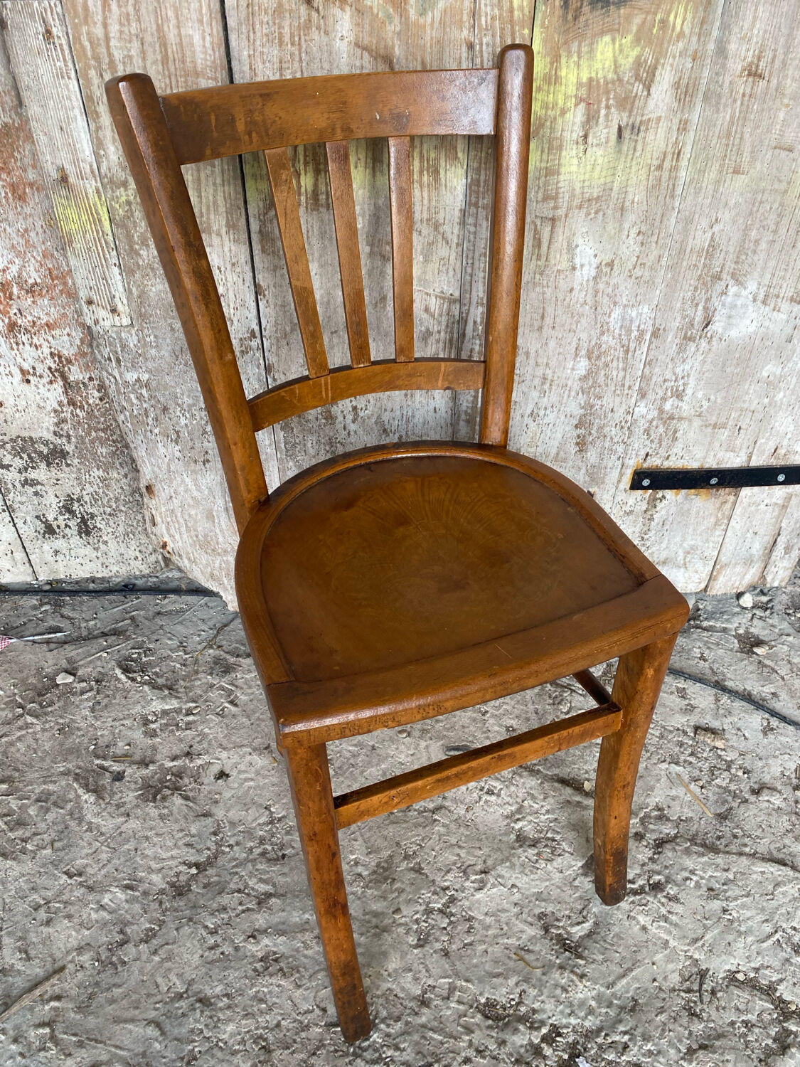 Vintage Luterma Bistro Chair Wood Thermoformed Seat #D801