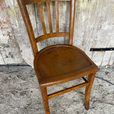 Vintage Luterma Bistro Chair Wood Thermoformed Seat #D801