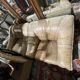Paire de fauteuil chauffeuse cuir havane 70"