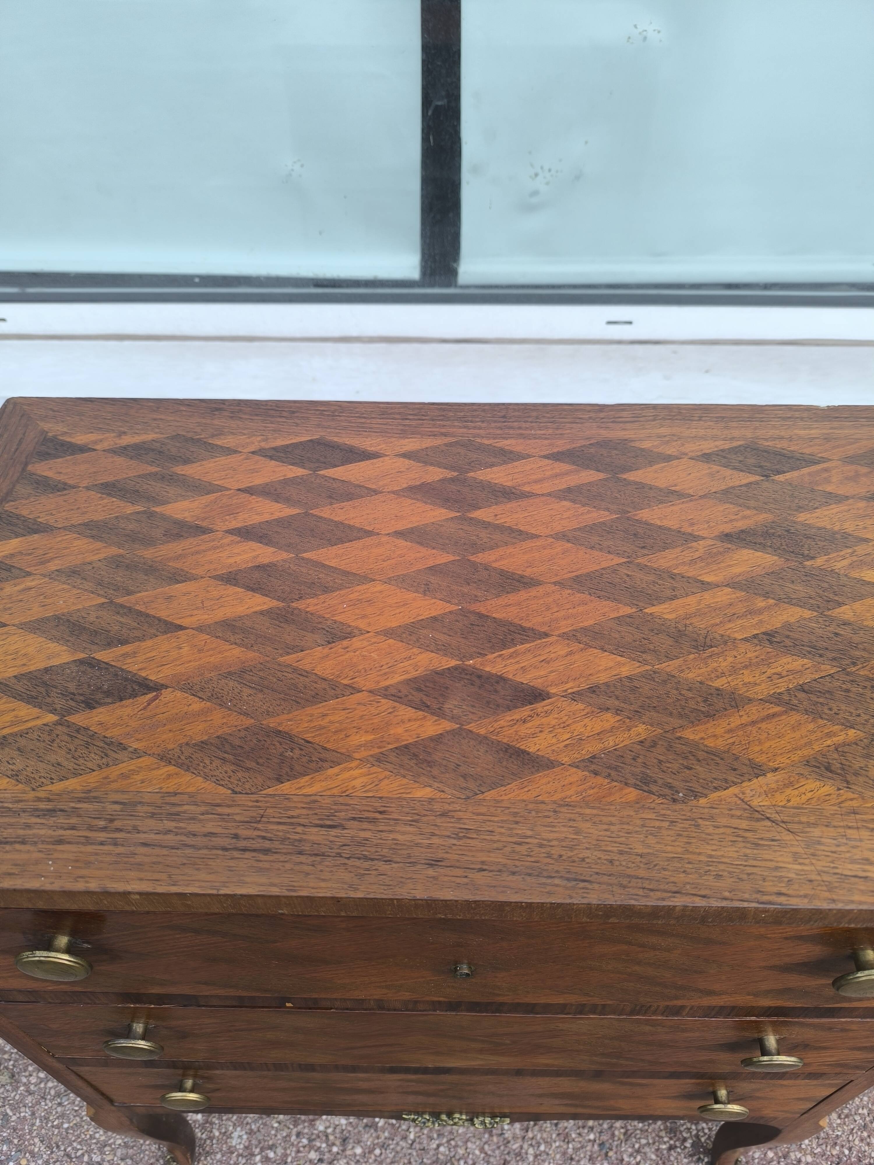 Small Louis XVI Style Marquetry Chest of Drawers Circa 1930/1950