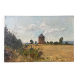 Oil on canvas signed and dated 1910