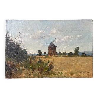 Oil on canvas signed and dated 1910