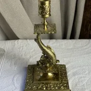 Bronze fish candlestick
