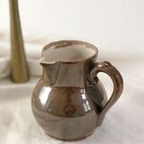 Handmade ceramic pitcher - brown and marbled colours
