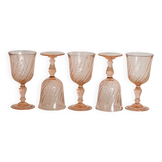 5 Rose Rosaline stemmed liqueur glasses