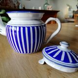 Enamelled tin teapot