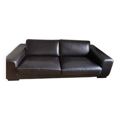 Canapé 3/4 places cuir Roche Bobois