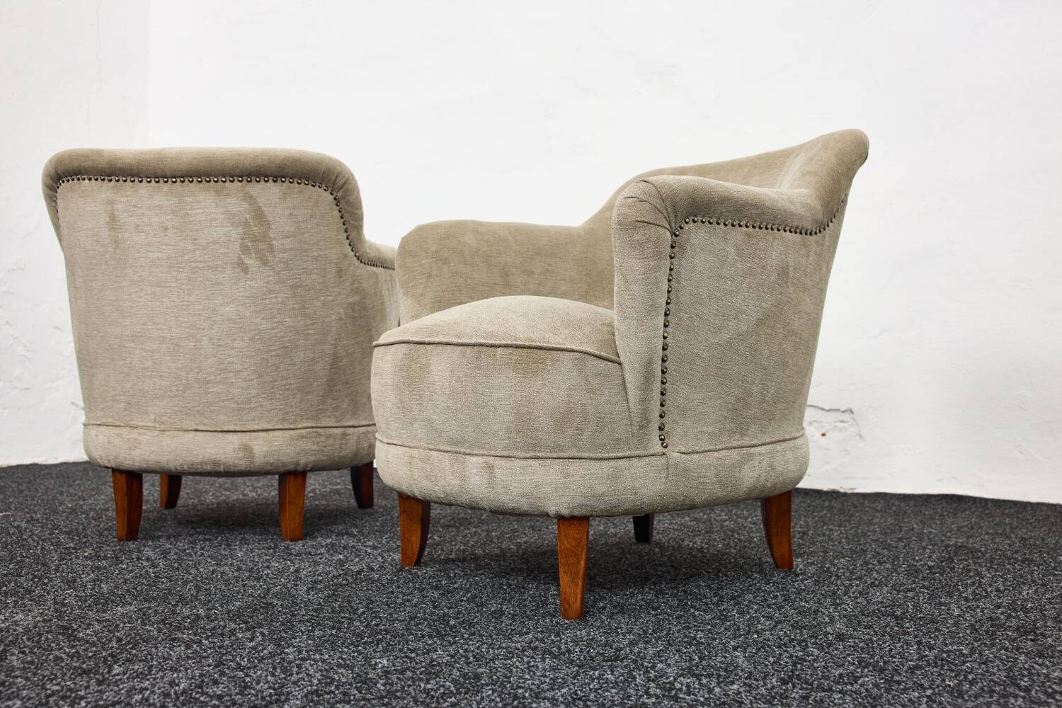 Fauteuils-chaises cocktail du milieu du siècle conçus par Pál Vince, 1947 Hongrie
