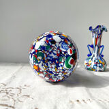 Blue glass vases by Murano Fratelli Toso made in Italy 1920