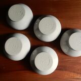 5 stoneware bowls Digoin Sarreguemines grespots