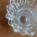 Grand vase vintage en verre ciselé