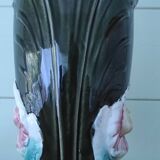 Barbotine vase 1900 signed Gustave de Bruyn