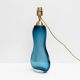 Pair of Italian Mid-Century Blue Murano Sommerso Glass Table Lamp