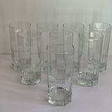 8 vintage lemonade glasses