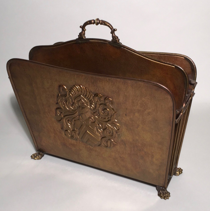 Magazine rack brass vintage