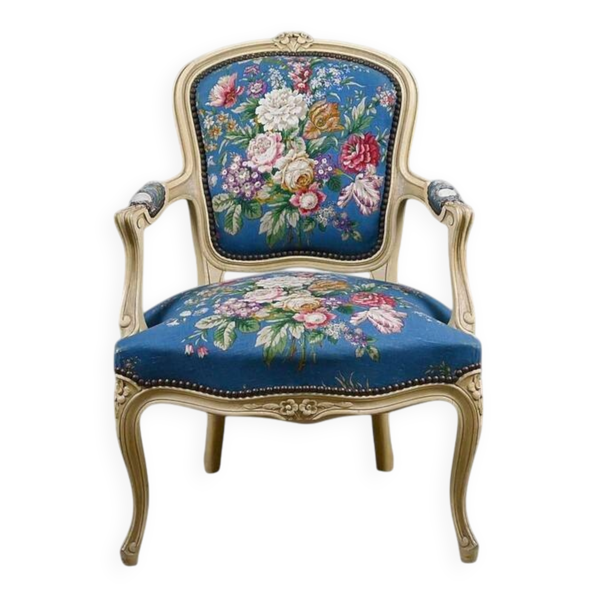 Fauteuil cabriolet, style Louis XV – fin XIXe