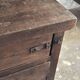 Antique Indonesian teak workbench with two drawers and stretcher H89.