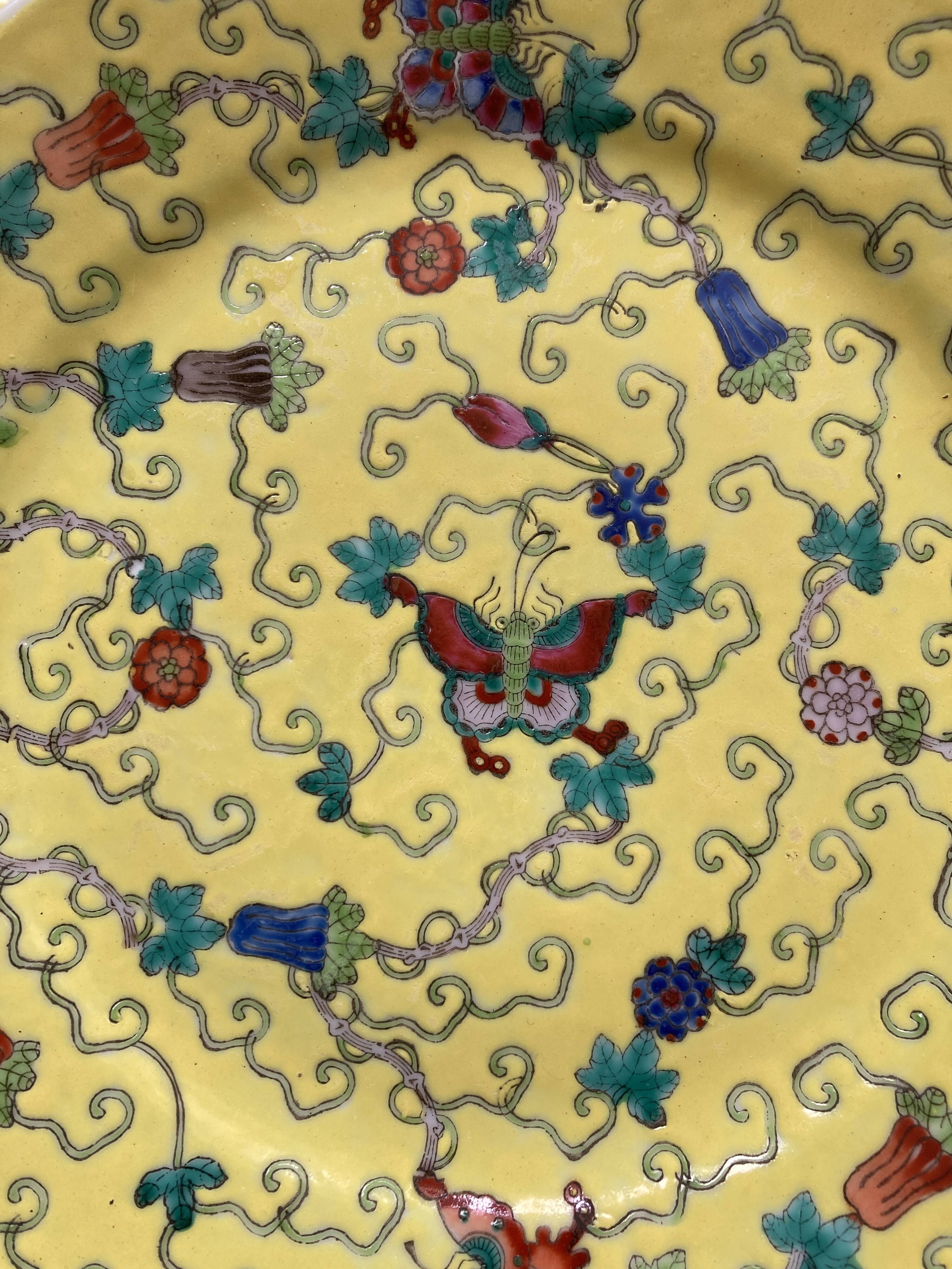 8 polychrome Chinese porcelain plates - Very good condition - 1950s