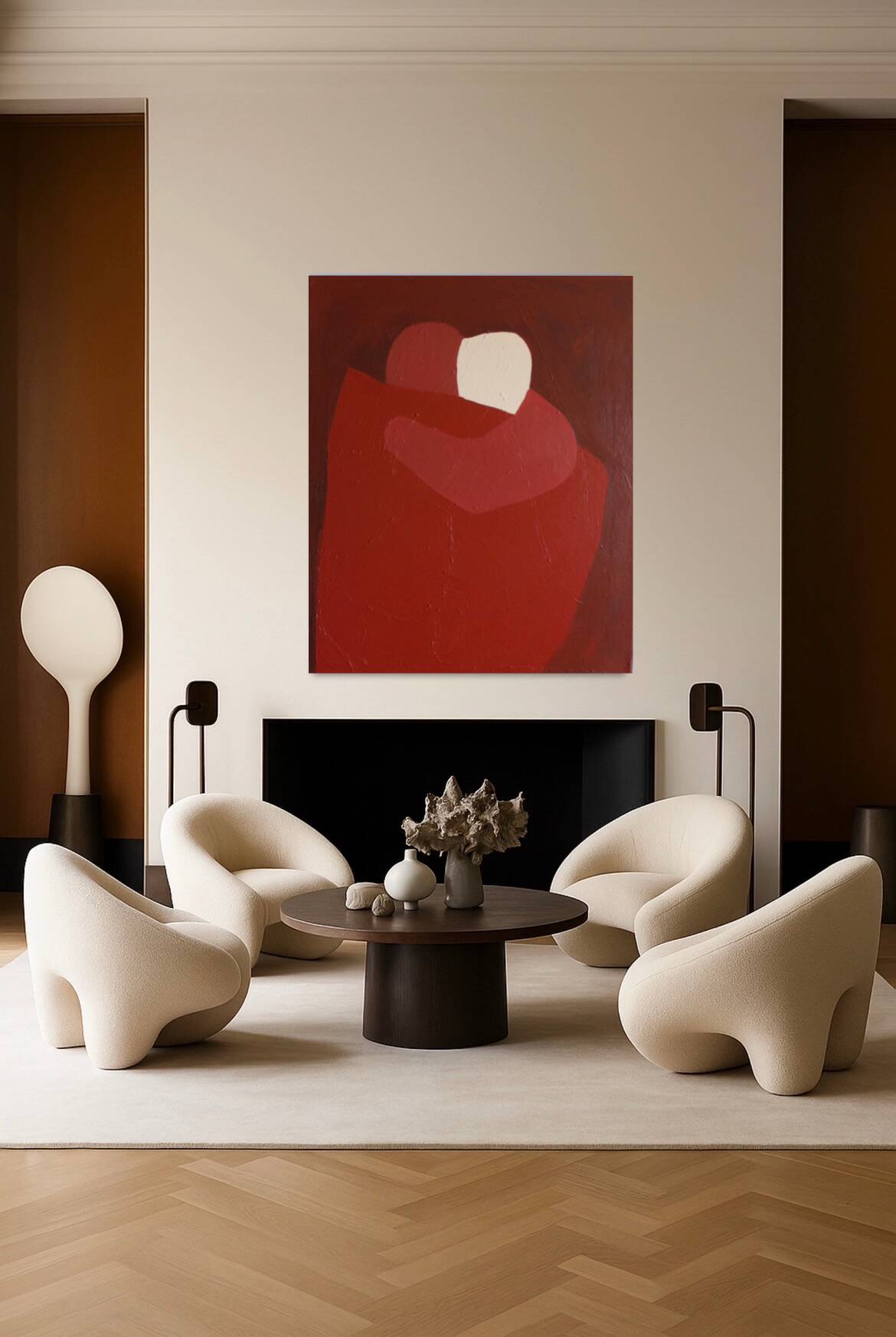 "here with you" original signed canvas painting