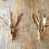 Pair of Italian sconces ear of wheat