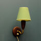 Retro teak wall lamp from the 1950s