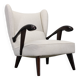 1950s Restored Wing Chair , Czechoslovakia