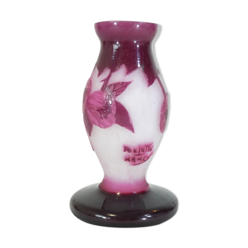 Vase ou pied de lampe Delatte Nancy en pate de verre 15 cm art nouveau |  Selency