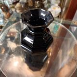 Black crystal vase