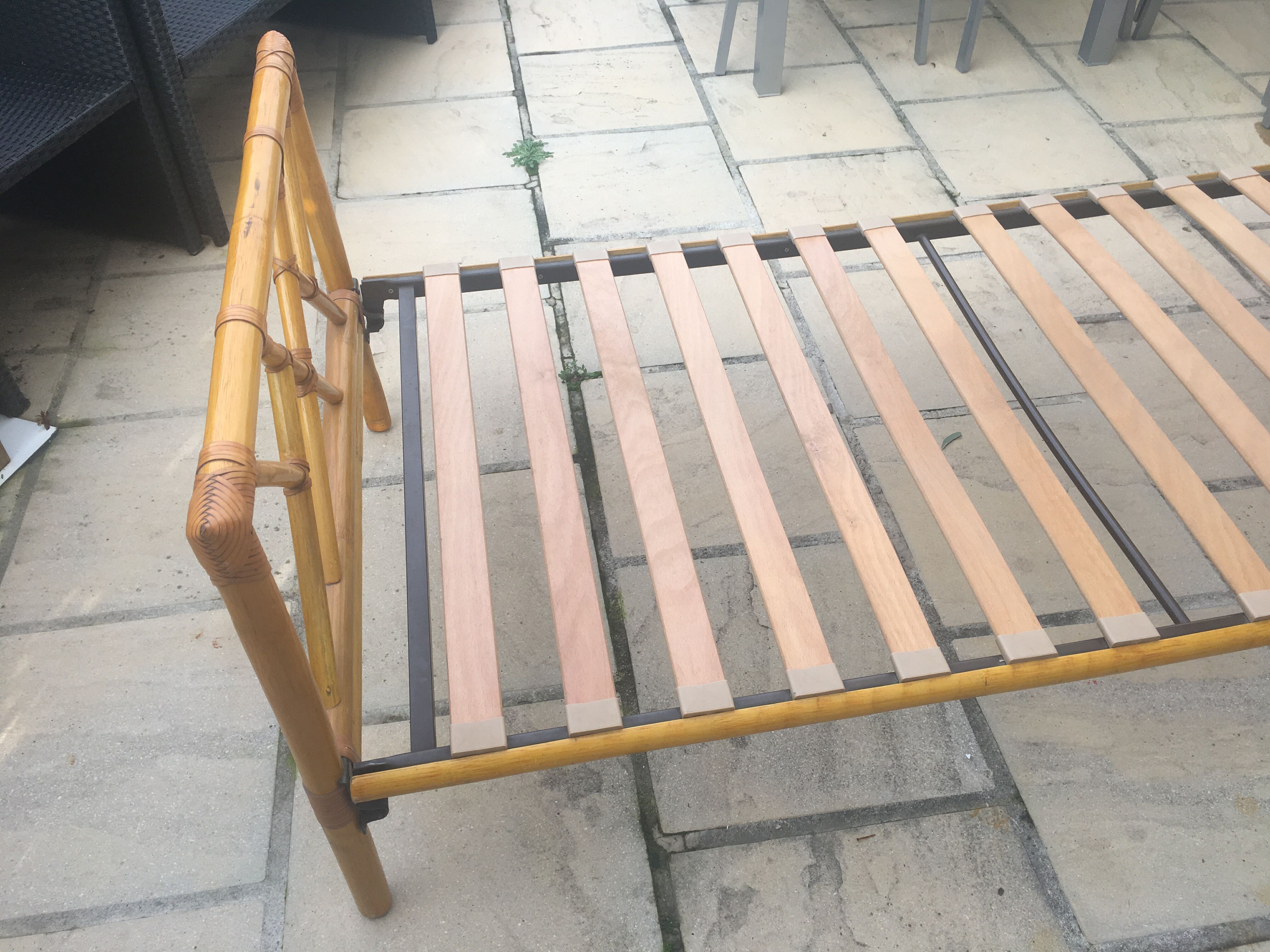 Lit bambou rotin vintage