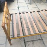 Lit bambou rotin vintage