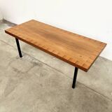 70s walnut marquetry coffee table