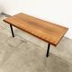 70s walnut marquetry coffee table