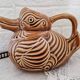 Vintage Sarreguemines slip duck pitcher