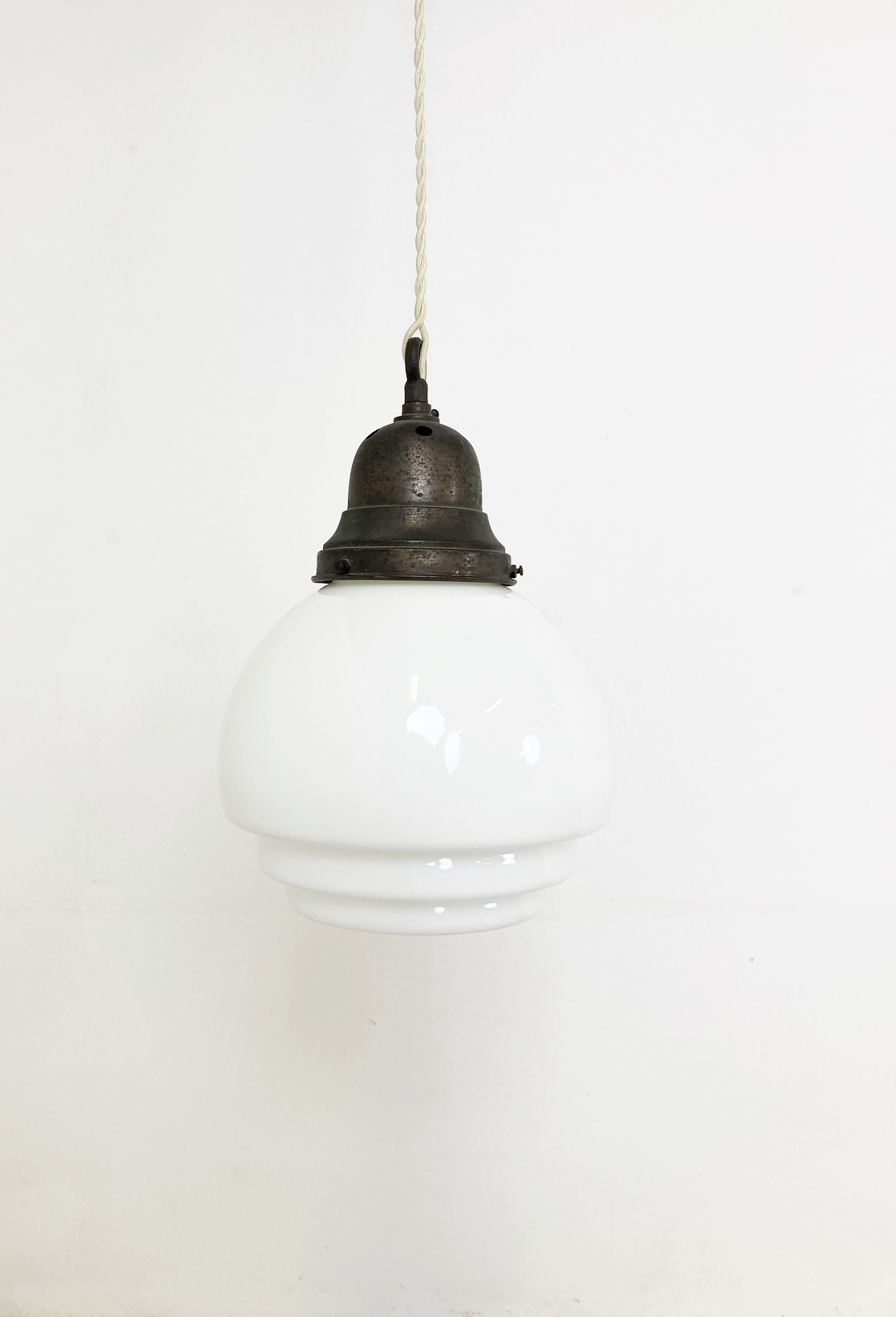 Opaline pendant light 1930s