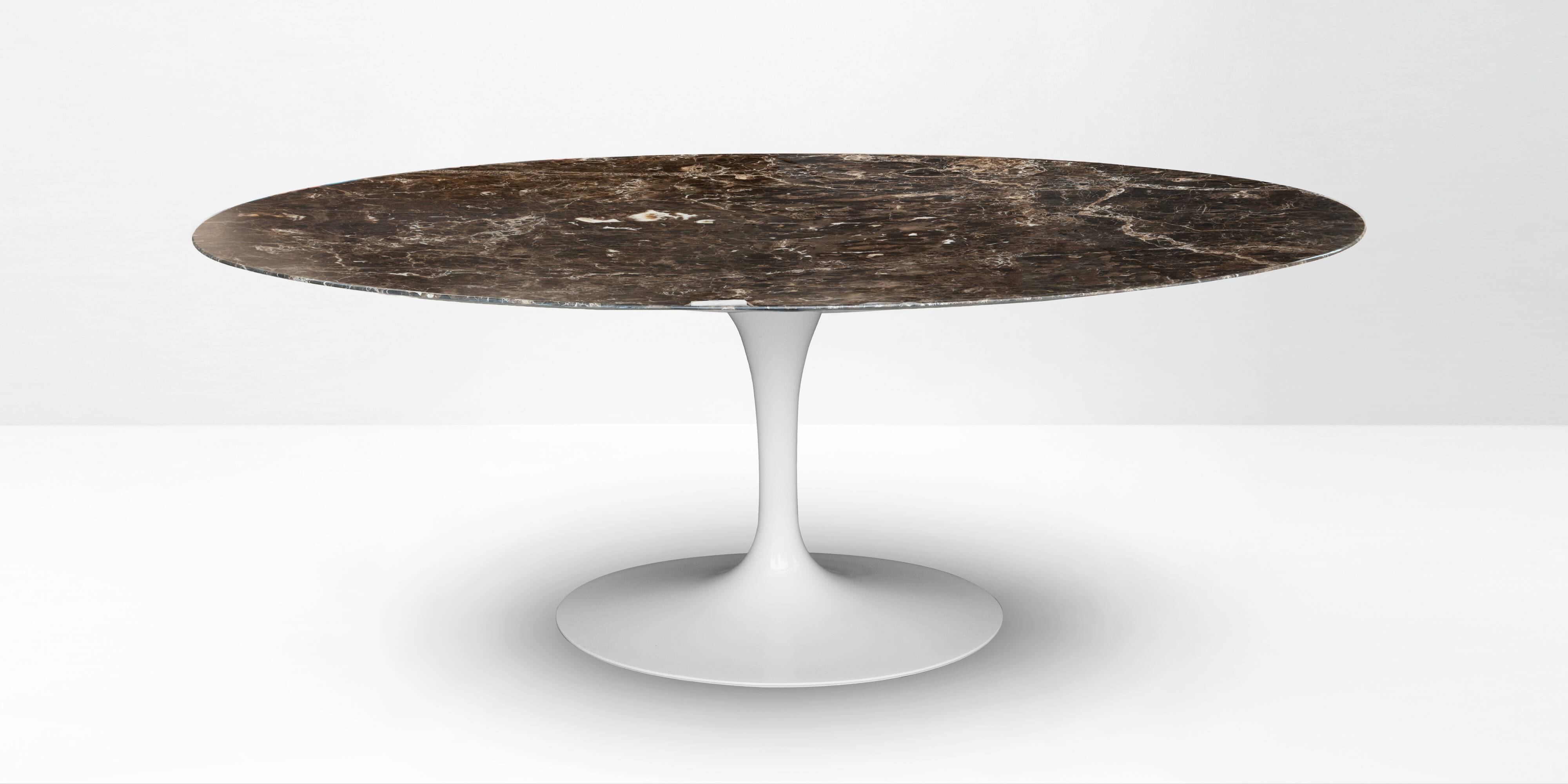 Original round Knoll Tulip dining table (137cm) Emperador glossy LIKE NEW!