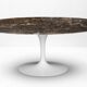 Original round Knoll Tulip dining table (137cm) Emperador glossy LIKE NEW!